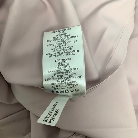 Alex Evenings Womens 10 Blush Cocktail Dress V Neck Ruched Embellished OS15-7 - Picture 9 of 10